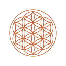 Flower of Life sacred geometry icon representing holistic awareness, energy alignment, and universal connection in healing
