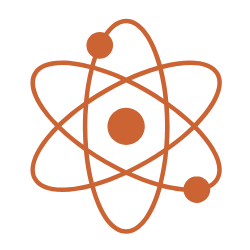 Atom-inspired icon symbolizing responsible science and evidence-based wellness practices